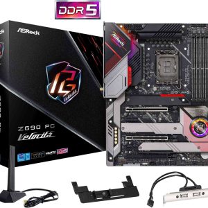 ASRock Z690 Pro RS LGA 1700 (14th,13th,12th Gen) Intel Z690 SATA 6Gb/s DDR4 ATX Intel Motherboard - Z690 PG VELOCITA