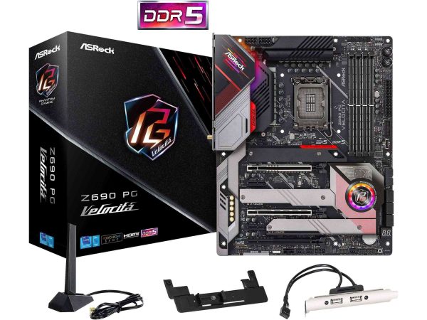 ASRock Z690 Pro RS LGA 1700 (14th,13th,12th Gen) Intel Z690 SATA 6Gb/s DDR4 ATX Intel Motherboard - Z690 PG VELOCITA