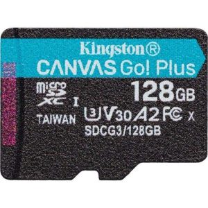 Kingston SDCG3 Canvas Go Plus 256GB SD Memory Card (SDCG3/256GBSP) - 128GB