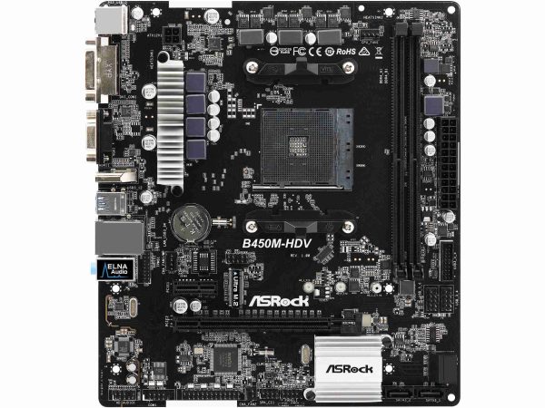 ASRock B450M-HDV R4.0 AM4 
 - B450M-HDV