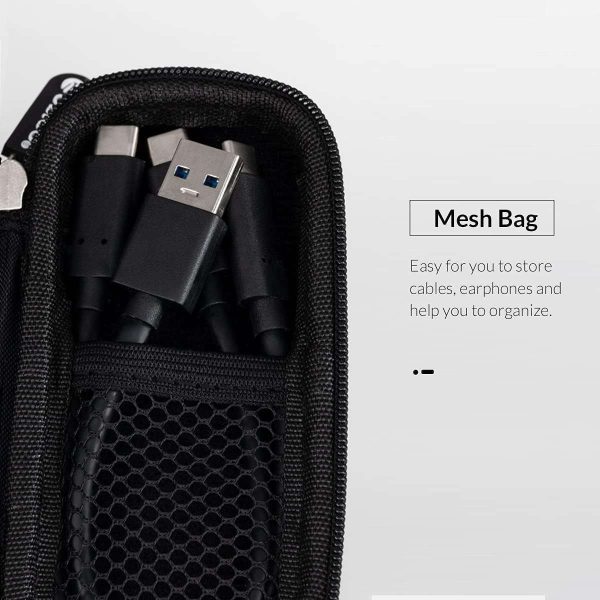 ORICO Portable Solid State Drive Case for M.2 NVMe/SATA SSD Enclosure, Shockproof EVA Carrying Case for SD Memory Cards, Charger, Data Cable,Earphone and More-M2PH01