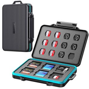 [5 Color in Pack] ORICO Portable 2.5 inch HDD Protective Carry Case Cover Bag Carrying Shell Case for 2.5" HDD Protector Bag - Black,SD x6 & TF x18