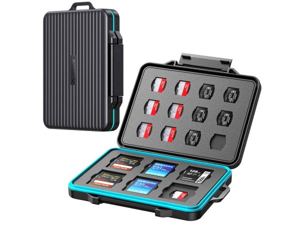 [5 Color in Pack] ORICO Portable 2.5 inch HDD Protective Carry Case Cover Bag Carrying Shell Case for 2.5" HDD Protector Bag - Black,SD x6 & TF x18
