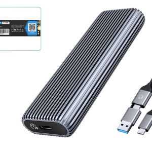 ORICO M.2 NVMe SSD 512GB PCIe Gen3. X4, NVMe 1.3 64L 3D NAND QLC Internal Solid State Drive 2280 with M.2 NVMe SSD Enclosure
