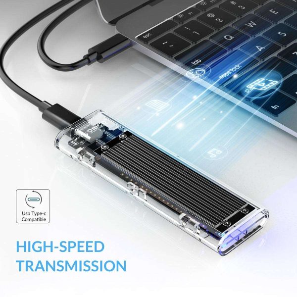 ORICO PSSD 1TB M.2 NVME 2280 SSD With ORICO Transparent SSD Enclosure M Key USB3.1 Gen2 10Gbps,  Replace for 1TB M.2 NVME Portable SSD