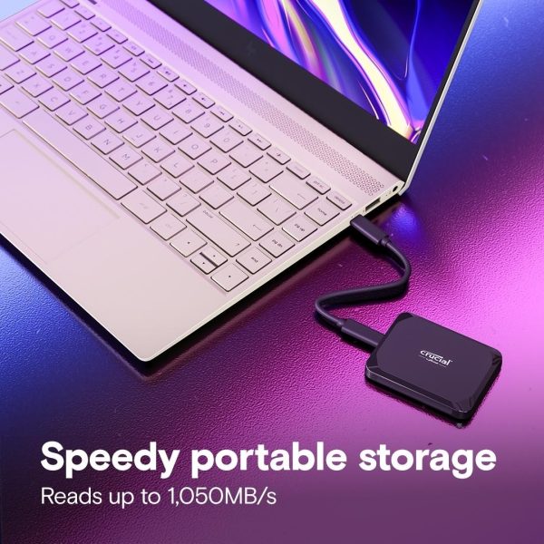 Crucial X9 4TB Portable SSD - Up to 1050MB/s Read - PC and Mac, Lightweight and small - USB 3.2 External Solid State Drive - CT4000X9SSD9