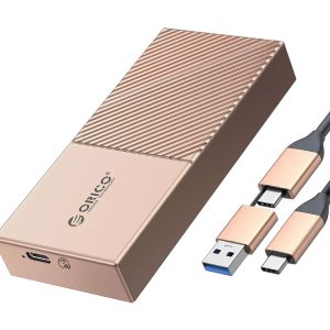 ORICO M.2 NVMe SSD Enclosure 40Gbps PCIe3.0x4 USB Type-C Aluminum Adapter, NVMe 2280 M-Key(B+M Key) External Solid State Drive Case,Compatible with Thunderbolt 3/4 USB3.2/3.1/3.0/Type C - Rose Gold,M.2 NVME SSD,USB 4 (40Gbps)