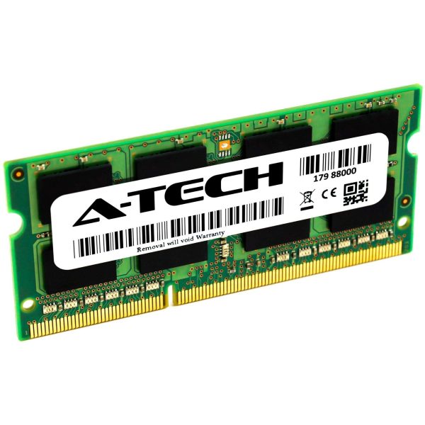 A-Tech 16GB (2x8GB) DDR3 1333MHz SODIMM PC3-10600 2Rx8 Dual Rank 204-Pin CL9 1.5V Non-ECC Unbuffered Notebook Laptop RAM Memory Upgrade Kit