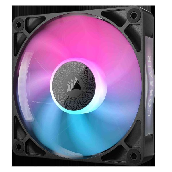 CORSAIR iCUE Link RX120 RGB 120mm PWM Fans with iCUE Link System Hub - Magnetic Dome Bearing - Triple Pack - Black