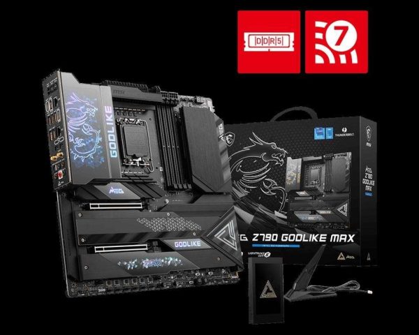 MSI MAG Z790 TOMAHAWK MAX WIFI LGA 1700(14th,13th,12th Gen) DDR5 ATX 8x SATA 6G  4x M.2  Wi-Fi 7  Bluetooth 2.5Gbps LAN Motherboard - MEG Z790 GODLIKE MAX