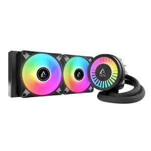 ARCTIC COOLING Liquid Freezer III - 240: All-in-One CPU Water Cooler with 240mm radiator and 2x P12 PWM PST fan, compatible Intel LGA1700, 1851 and AMD AM4, AM5 - Black color - 2 Fan Slots (120 mm),Black,Addressable RGB
