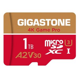 [Gigastone] Micro SD Card 32GB 5-Pack, Camera Plus, MicroSDHC Memory Card for Video Camera, Wyze Cam, Security Camera, Roku, Full HD Video Recording, UHS-I U1 A1 Class 10, up to 90MB/s, with Adapter - 1TB,4K Game Pro,1-Pack