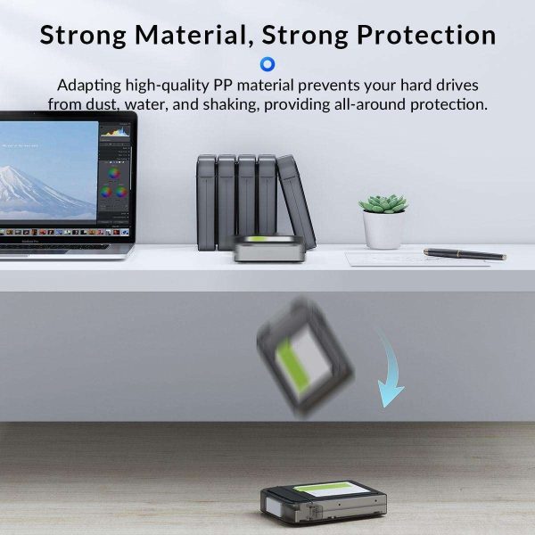 ORICO 2.5" HDD Storage Case Multi-Bay Storage 2.5 inch HDD Protection Box for Hard Drive with label Design Moisture proof - 5 Packs
