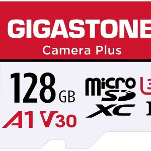 [Gigastone] Micro SD Card 32GB 5-Pack, Camera Plus, MicroSDHC Memory Card for Video Camera, Wyze Cam, Security Camera, Roku, Full HD Video Recording, UHS-I U1 A1 Class 10, up to 90MB/s, with Adapter - 128GB,Camera Plus,1-Pack