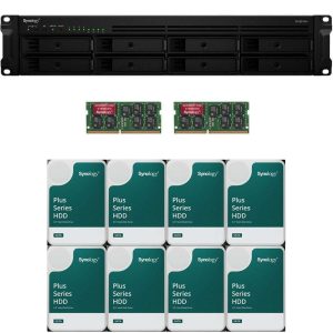 Synology RS1221RP+ RackStation with 8GB RAM and 32TB (8 x 4TB) of Synology Plus NAS Drives Fully Assembled and Tested By CustomTechSales - 8GB DDR4