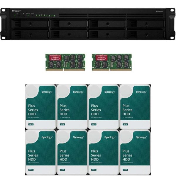 Synology RS1221RP+ RackStation with 8GB RAM and 32TB (8 x 4TB) of Synology Plus NAS Drives Fully Assembled and Tested By CustomTechSales