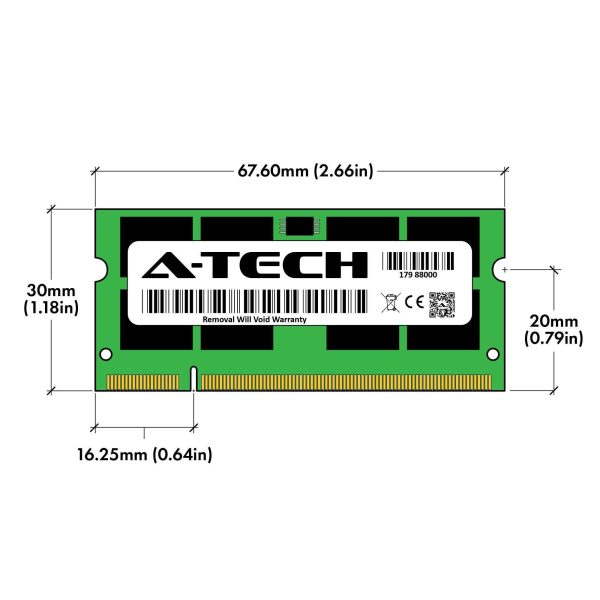 A-Tech 8GB (2x4GB) DDR2 800MHz SODIMM PC2-6400 Non-ECC Unbuffered CL6 1.8V 200-Pin SO-DIMM Laptop Notebook Computer RAM Memory Upgrade Kit