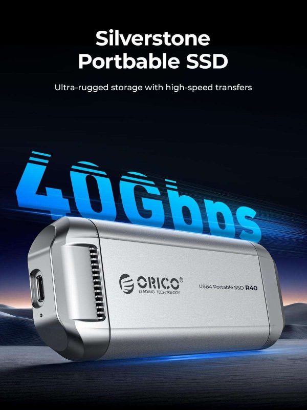 ORICO Silverstone Portable SSD 3700MB/s External Solid State Drive 1TB Type- C Aluminum Alloy PSSD Built-in Cooling Fan