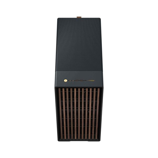 Fractal Design North XL ATX mATX Mid Tower PC Case - Charcoal Black Chassis with Walnut Front and Mesh Side Panel - FD-C-NOR1X-01
