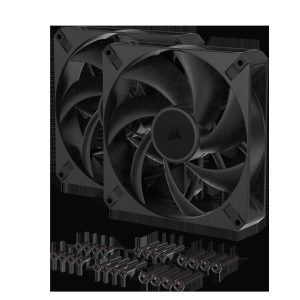 CORSAIR RS120 MAX 120mm PWM Thick Fan - 30mm Thickness - High Static Pressure - Up to 2,000 RPM - Liquid Crystal Polymer Construction - 140mm,Dual Pack