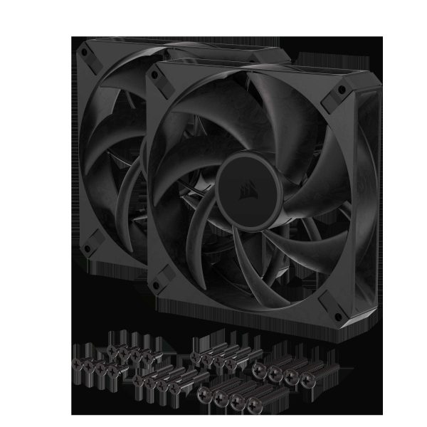 CORSAIR RS120 MAX 120mm PWM Thick Fan - 30mm Thickness - High Static Pressure - Up to 2,000 RPM - Liquid Crystal Polymer Construction - 140mm,Dual Pack