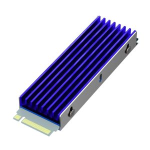 GLOTRENDS M.2 Heatsink for 2280 M.2 SSD, Fit for PC/PS5/PS5 Slim Installation, 22x70x6mm Aluminum Body, Including Thermal Pad - Blue
