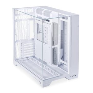 LIAN LI O11 Vision White Aluminum / Steel / Tempered Glass ATX Mid Tower Computer Case ----- O11VW