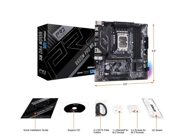 ASRock B660M PRO RS LGA 1700

* Dedicated LGA1700 mounting bracket is required.