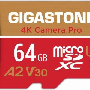 [Gigastone] Micro SD Card 32GB 5-Pack, Camera Plus, MicroSDHC Memory Card for Video Camera, Wyze Cam, Security Camera, Roku, Full HD Video Recording, UHS-I U1 A1 Class 10, up to 90MB/s, with Adapter - 64GB,4K Camera Pro,1-Pack