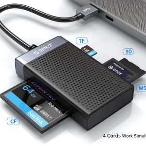ORICO USB C Card Reader 4 in 1  SD TF CF MS Memory Smart Card Reader Compact Flash Card Adapter 15cm Cable for Laptop, Phone 4-in-1 4 in 1, USB C to TF/SD/CF/CM All Read