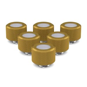 PrimoChill 14mm OD Rigid SX Fitting - 6 Pack - Gold
