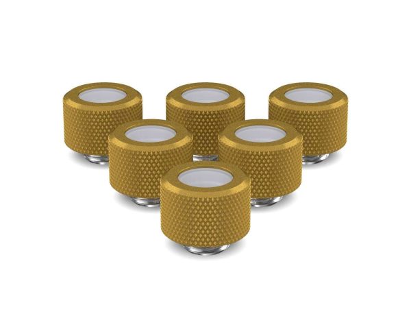 PrimoChill 14mm OD Rigid SX Fitting - 6 Pack - Gold