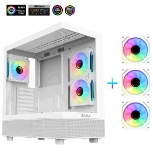 SAMA ATX Mid Tower Black - White