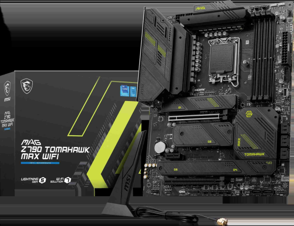 MSI MAG Z790 TOMAHAWK MAX WIFI LGA 1700(14th,13th,12th Gen) DDR5 ATX 8x SATA 6G  4x M.2  Wi-Fi 7  Bluetooth 2.5Gbps LAN Motherboard