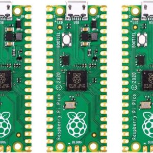 Raspberry Pi Pico 22AJ1097, Microcontroller Board, RP2040, 32 bit, 2MB Flash - 3-pack