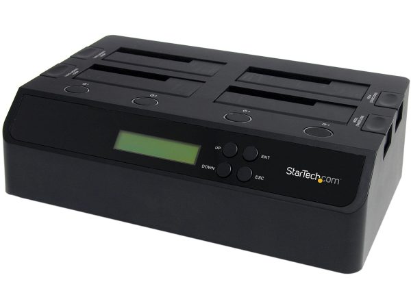 StarTech.com USB 3.1 (10Gbps) Standalone Duplicator Dock for 2.5" & 3.5" SATA SSD / HDD Drives - with Fast-Speed Duplication up to 28GB/min - 1:3,USB 3.0 / eSATA