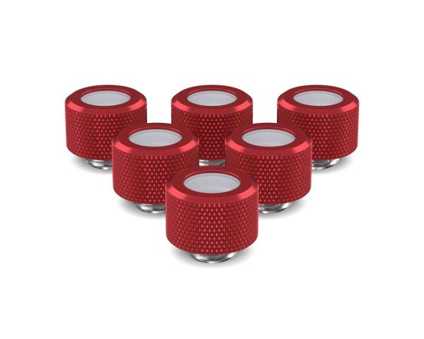 PrimoChill 14mm OD Rigid SX Fitting - 6 Pack - Candy Red