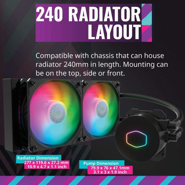 COOLER MASTER MasterLiquid ML240L ARGB V2 Liquid Cooling System