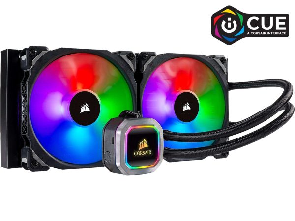 CORSAIR iCUE H100i ELITE CAPELLIX Liquid Cooling System - 2 Fan Slots (140 mm),Platinum Series,RGB Pump + Fans
