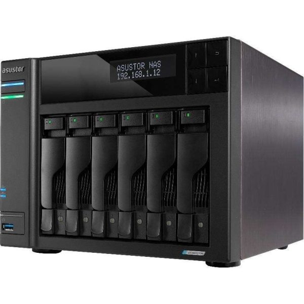 Asustor AS6706T Lockerstor 6 Gen2,4Bay NAS,Quad-Core 2.0GHz CPU,Dual 2.5GbE Ports,8GB DDR4,Four M.2 SSD Slots (Diskless)