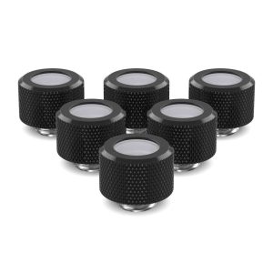 PrimoChill 14mm OD Rigid SX Fitting - 6 Pack - Satin Black