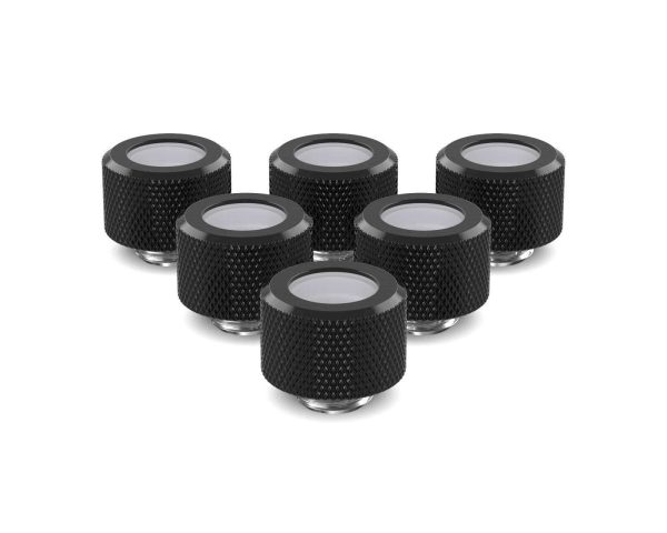 PrimoChill 14mm OD Rigid SX Fitting - 6 Pack - Satin Black