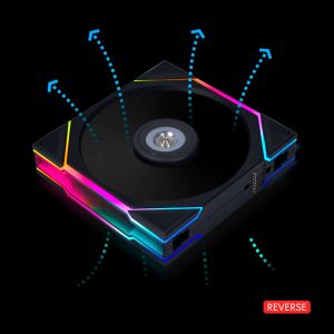 Lian Li UNI FAN TL120 3 PCS PACK Black .  (Fan controller included)- 12TL3B - 120 mm,Black,Single Fan, No Controller,Reversed Blade