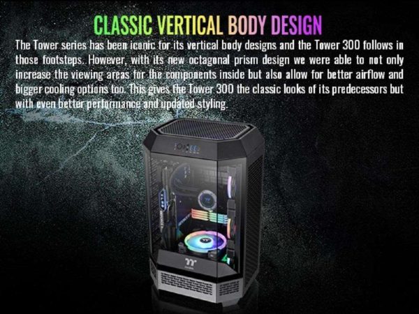 Thermaltake Tower 300 Series Micro-ATX Tower Chassis Black