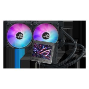 ASUS ROG Ryujin III 360 ARGB all-in-one liquid CPU cooler with 360mm radiator. Asetek 8th gen pump, 3x magnetic 120mm ARGB fans (Daisy Chain design), 3.5” LCD display - 2 Fan Slots (120 mm),Black,ROG RYUJIN III 240 ARGB
