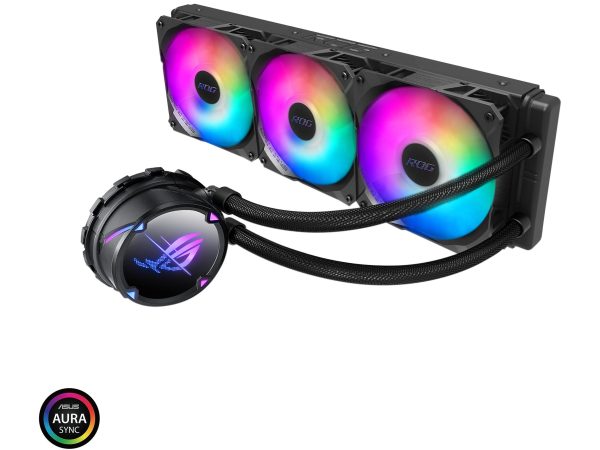 ASUS Liquid Cooling System - 3 Fan Slots (120 mm),Black,ROG STRIX LC II 360 ARGB