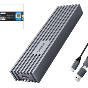 ORICO M.2 NVMe SSD 512GB PCIe Gen3. X4, NVMe 1.3 64L 3D NAND QLC Internal Solid State Drive 2280 with M.2 NVMe SSD Enclosure 512GB Gray - 1TB,Gray