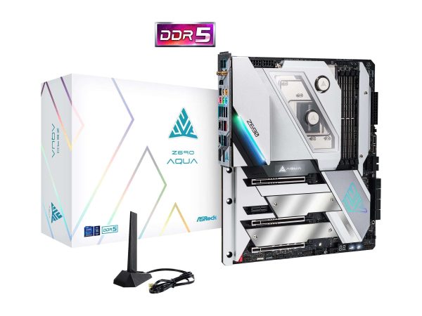 ASRock Z690 Pro RS LGA 1700 (14th,13th,12th Gen) Intel Z690 SATA 6Gb/s DDR4 ATX Intel Motherboard - Z690 AQUA