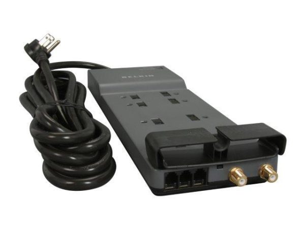 Surge Protector w/ Telephone Line/Coaxial Protection/Extended Cord - 12 ft.