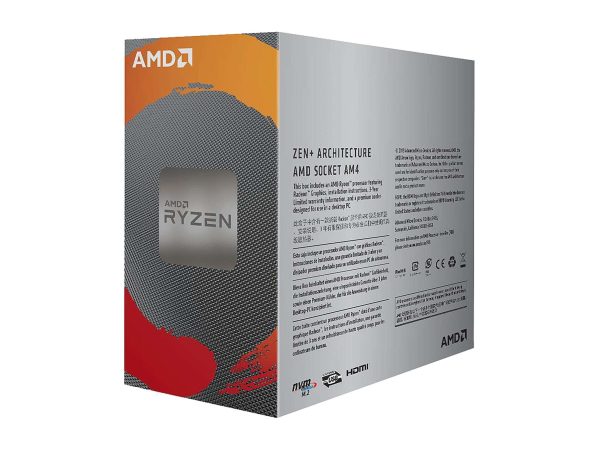 AMD RYZEN 3 3200G 4-Core 3.6 GHz (4.0 GHz Max Boost) Socket AM4 65W YD3200C5FHBOX Desktop Processor